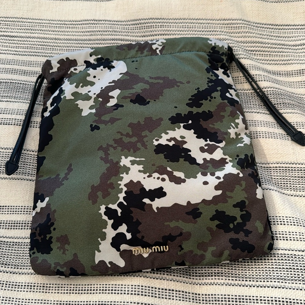 Miu Miu camouflage pouch